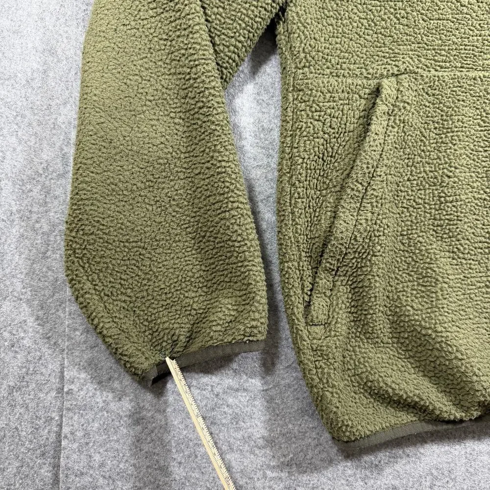 The North Face Campshire Fleece Jacket Mens XL Olive Green Sherpa Full Zip